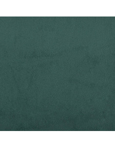 Divano a 3 Posti con Poggiapiedi Verde scuro 180 cm in Velluto