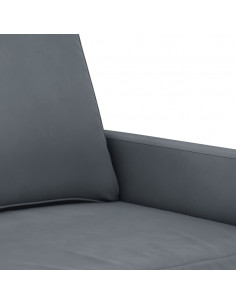 Divano a 2 Posti grigio scuro140 cm in Velluto
