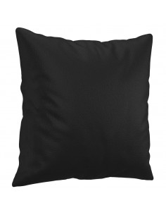 Divano a 2 Posti con Cuscini Nero 120 cm in Similpelle