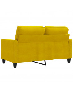 Divano a 2 Posti giallo 120 cm in Velluto