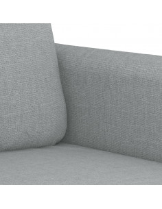 Divano a 2 Posti Grigio Chiaro 120 cm in Tessuto