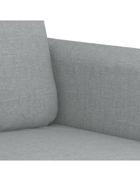 Divano a 2 Posti Grigio Chiaro 120 cm in Tessuto