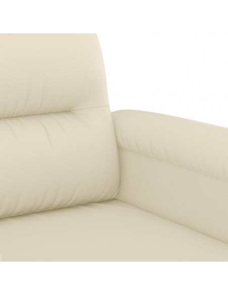 Divano a 2 Posti Crema 120 cm in Similpelle