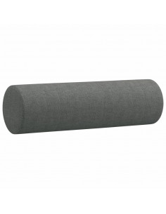 Divano a 2 Posti con Cuscini Grigio Scuro 140 cm in Tessuto