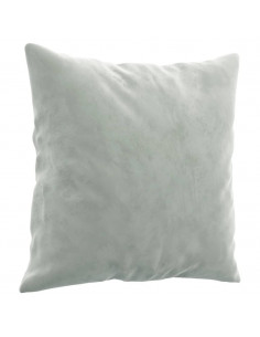 Divano a 3 Posti con Cuscini Grigio Chiaro 180 cm in Velluto