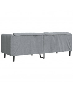 Divano a 3 Posti Grigio Chiaro in Tessuto