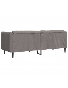 Divano a 3 Posti Grigio Talpa in Tessuto