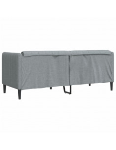 Divano a 2 Posti Grigio Chiaro in Tessuto