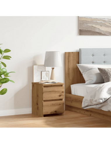 Comodino Rovere Artigianale 30x30x40 cm in Legno Multistrato