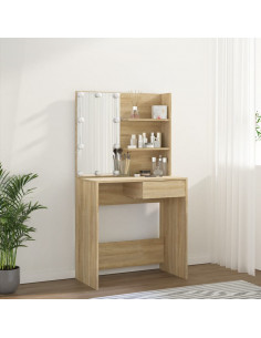 Toeletta con LED Rovere Sonoma 74,5x40x141 cm