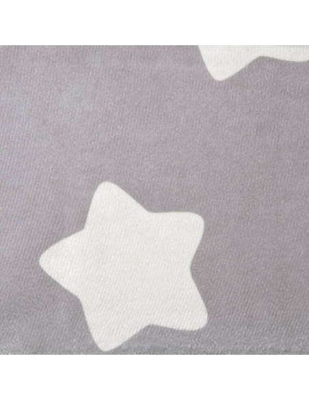 Divano per Bambini 2 Posti Grigio Chiaro Stelle Morbido Peluche