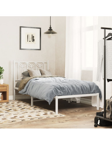 Testiera in Metallo Bianco 90 cm