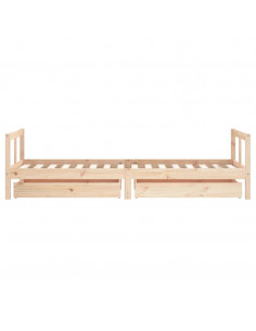 Giroletto Bambini con Cassetti 80x200 cm Legno Massello di Pino
