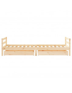 Giroletto Bambini con Cassetti 80x200 cm Legno Massello di Pino
