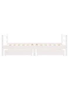 Giroletto Bambini con Cassetti Bianco 80x160 cm Massello Pino