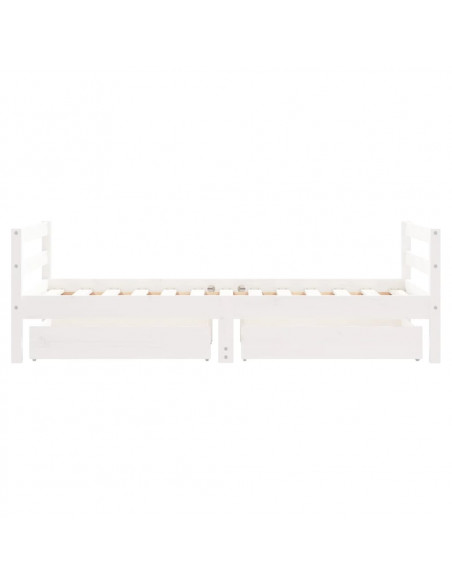 Giroletto Bambini con Cassetti Bianco 80x160 cm Massello Pino