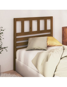 Testiera per Letto Miele 106x4x100 cm in Legno Massello di Pino