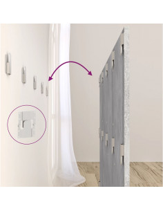 Testiera Letto Grigio Cemento 160x1,5x80cm in Legno Multistrato