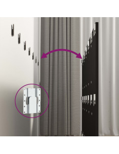 Testiera per Letto Nera 240x1,5x80 cm in Legno Ingegnerizzato