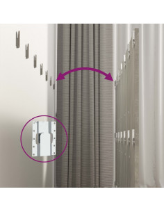 Testiera Letto Grigio Cemento 240x1,5x80cm Legno Ingegnerizzato