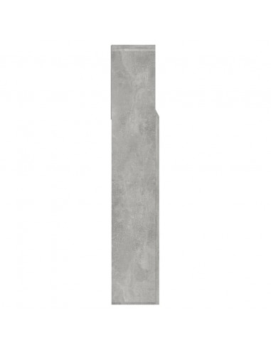 Testiera con Scomparti Grigio Cemento 140x19x103,5 cm