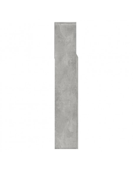 Testiera con Scomparti Grigio Cemento 140x19x103,5 cm