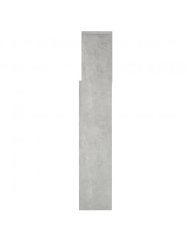 Testiera con Scomparti Grigio Cemento 160x19x103,5 cm