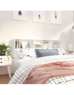 Testiera con Contenitore Bianco 180x19x103,5 cm