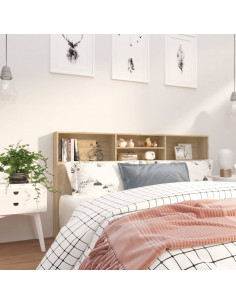 Testiera con Scomparti Rovere Sonoma 180x19x103,5 cm