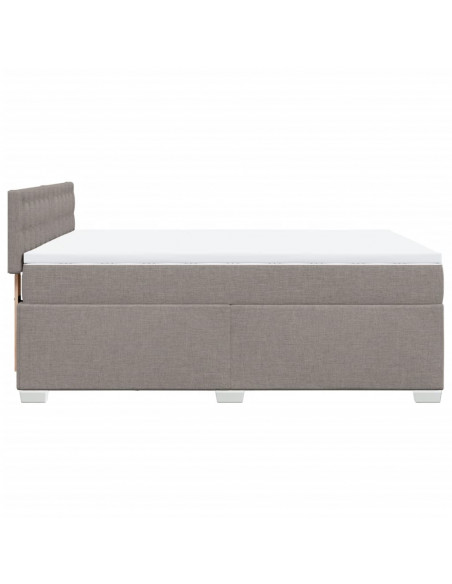 Giroletto a Molle con Materasso Tortora 160x200 cm in Tessuto
