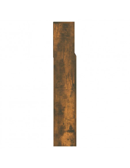 Testiera con Scomparti Rovere Fumo 140x19x103,5 cm