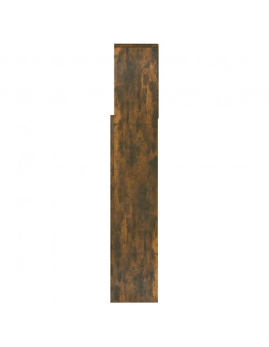 Testiera con Scomparti Rovere Fumo 160x19x103,5 cm