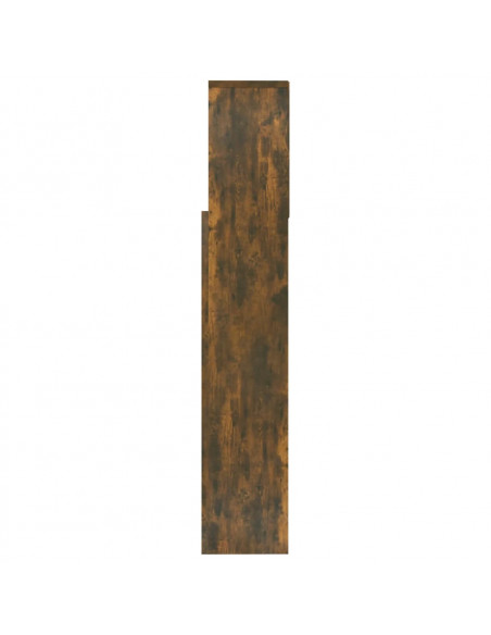 Testiera con Scomparti Rovere Fumo 160x19x103,5 cm
