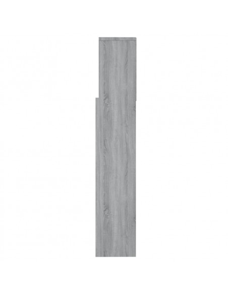 Testiera con Scomparti Grigio Sonoma 160x19x103,5 cm