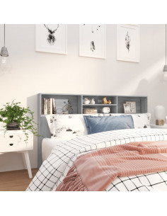 Testiera con Scomparti Grigio Sonoma 180x19x103,5 cm