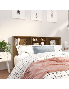 Testiera con Scomparti Rovere Marrone 180x19x103,5 cm