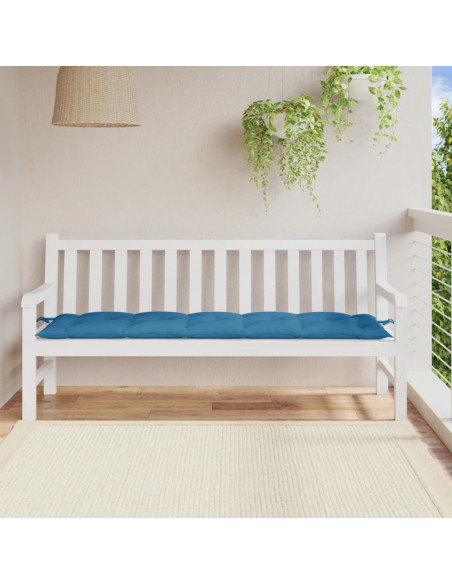 Cuscino Panca da Giardino Blu Mélange 180x50x7 cm in Tessuto