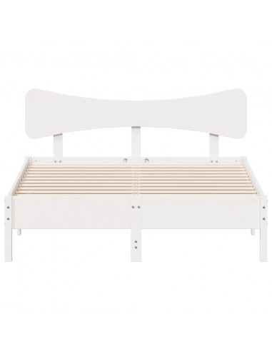 Giroletto senza Materasso Bianco 120x190 cm Legno Massello Pino