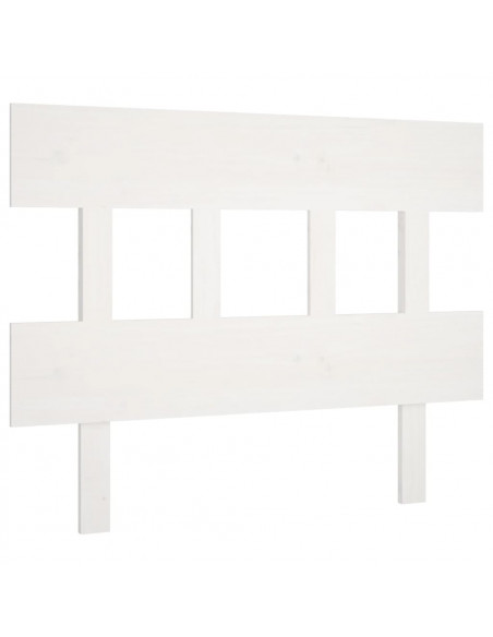 Testiera per Letto Bianca 93,5x3x81cm in Legno Massello di Pino