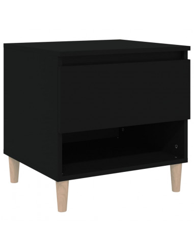 Comodino Nero 50x46x50 cm in Legno Multistrato