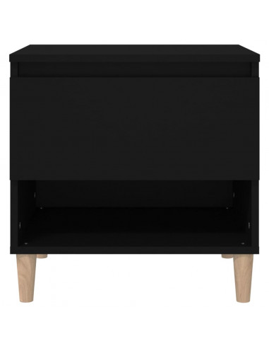 Comodino Nero 50x46x50 cm in Legno Multistrato