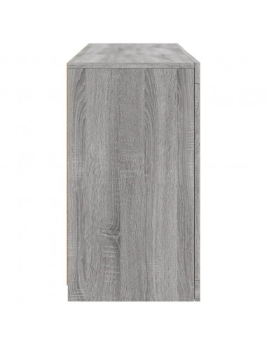 Credenza con Luci LED Grigio Sonoma 123x37x67 cm