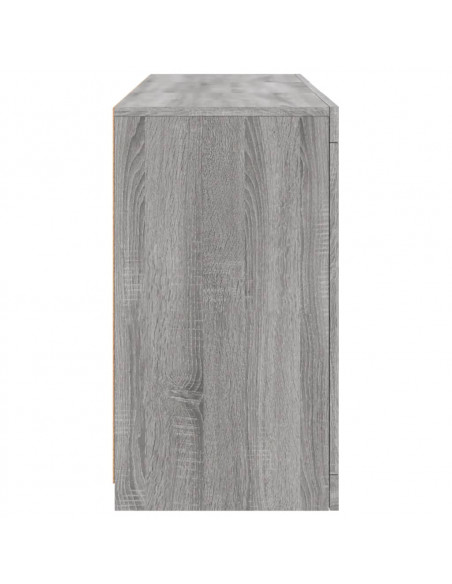 Credenza con Luci LED Grigio Sonoma 123x37x67 cm