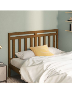 Testiera per Letto Miele 156x4x100 cm in Legno Massello di Pino