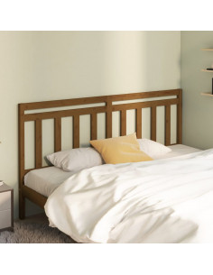 Testiera per Letto Miele 206x4x100 cm in Legno Massello di Pino