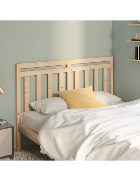 Testiera per Letto 146x4x100 cm in Legno Massello di Pino