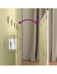 Testiera per Letto Bianca 120x1,5x80 cm in Legno Multistrato