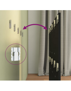 Testiera per Letto Nera 120x1,5x80 cm in Legno Multistrato