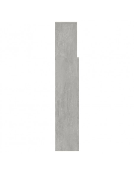 Testiera con Contenitore Grigio Cemento 120x19x103,5 cm