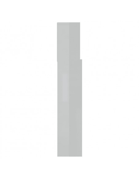 Testiera con Contenitore Bianco Lucido 120x19x103,5 cm